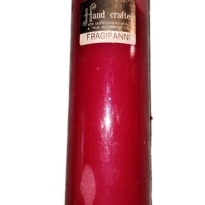 Fragipanni Handcrafted Red Pillar Candle 9 Inches Tall